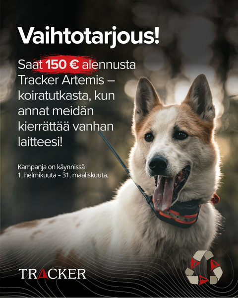 Tracker Artemis Easy Koiratutka, Vaihtokampanja -150&euro;
