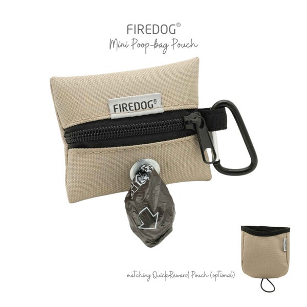 Firedog Mini Poop-bag Kakkapussikotelo, Beige
