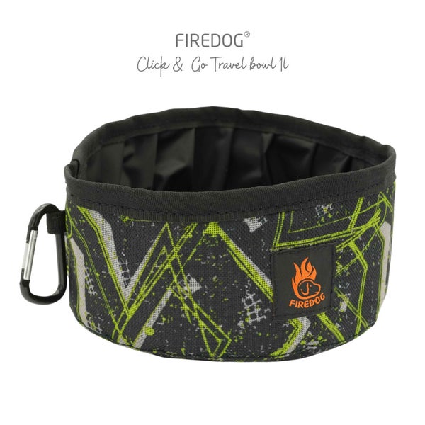 Firedog Click & Go Travel Bowl 1,0 L, Lime Splash