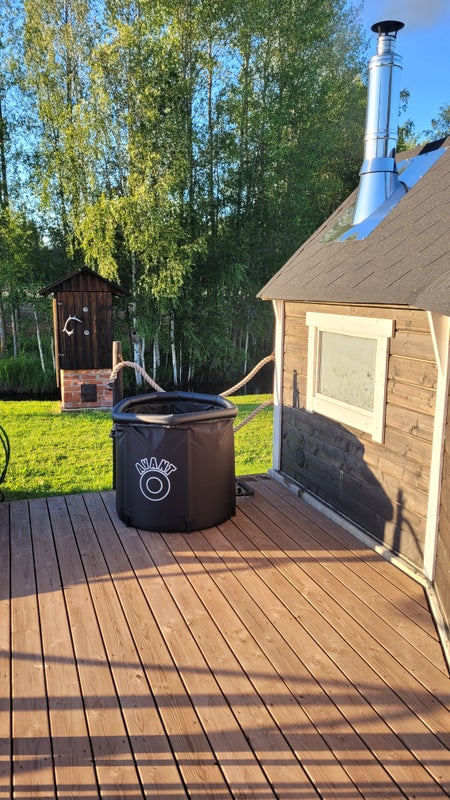 Avant0 Kylm&auml;allas 80x80cm, Musta