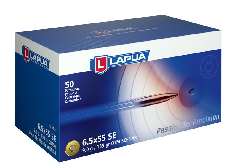 Lapua 6,5x55SE patruuna, Scenar GB458, 9g 50kpl