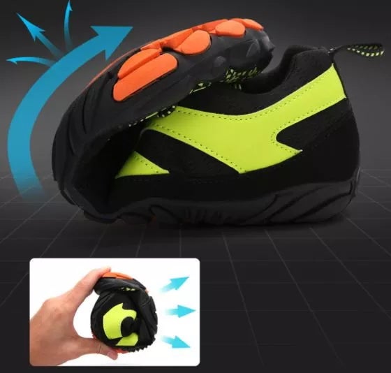 FitBare Grip Paljasjalkakeng&auml;t, Musta-Vihre&auml;