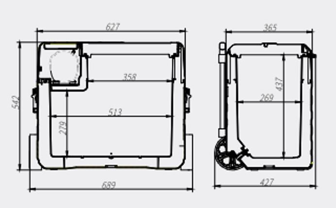 Frezzer Pro 52L 12/24V 230V matkaj&auml;&auml;kaappipakastin