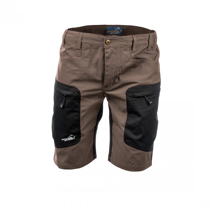 Arrak Outdoor Active Stretch Naisten Shortsit, Ruskea