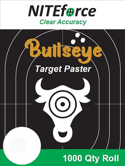 NITEforce Bullseye Paikkatarra 11mm, Valkoinen