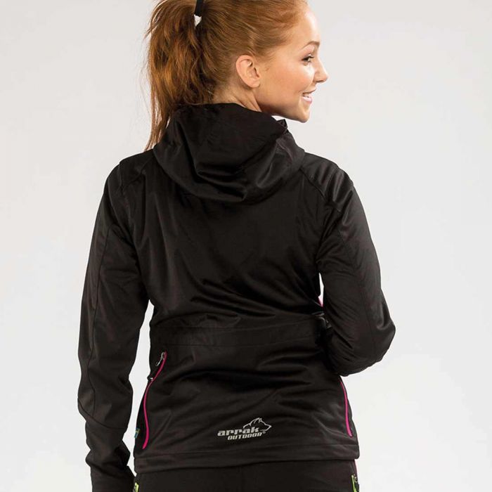 Arrak Outdoor Akka Softshell Takki Naisille, Musta/Pinkki