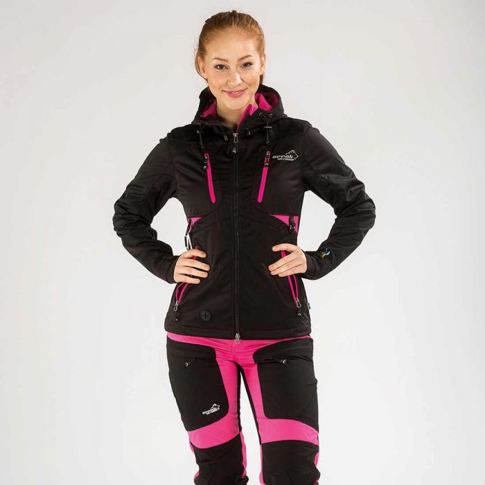 Arrak Outdoor Akka Softshell Takki Naisille, Musta/Pinkki