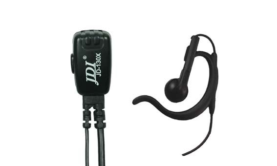 JDI Headset IP54 C-lenkki kuulokkeella