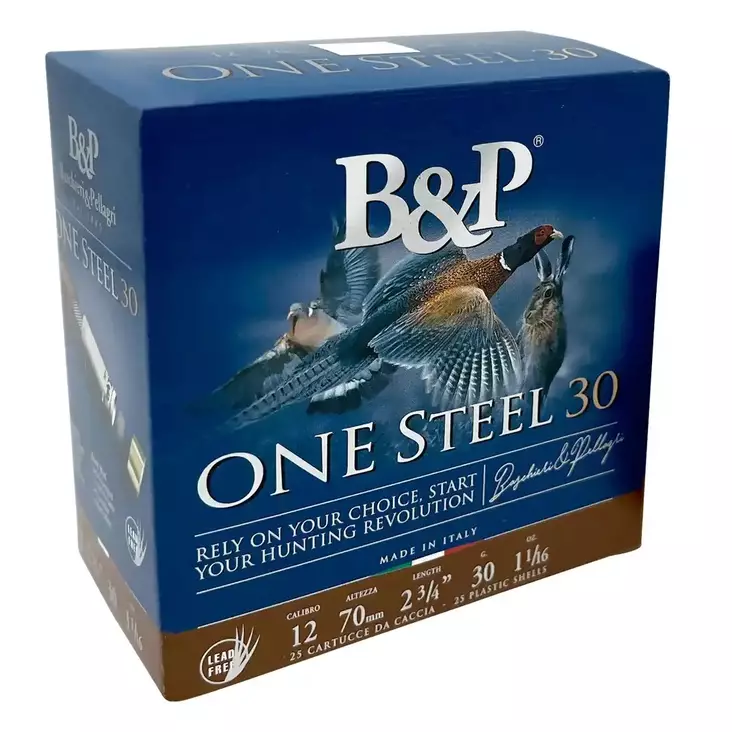 B&P One Steel 30g  12/70 Haulikonpatruuna 25kpl