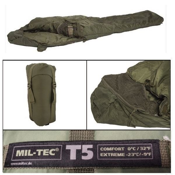 Mil-Tec Makuupussi  Tactical T5, Oliivi